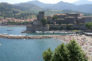 Royal Palace and beach in Collioure