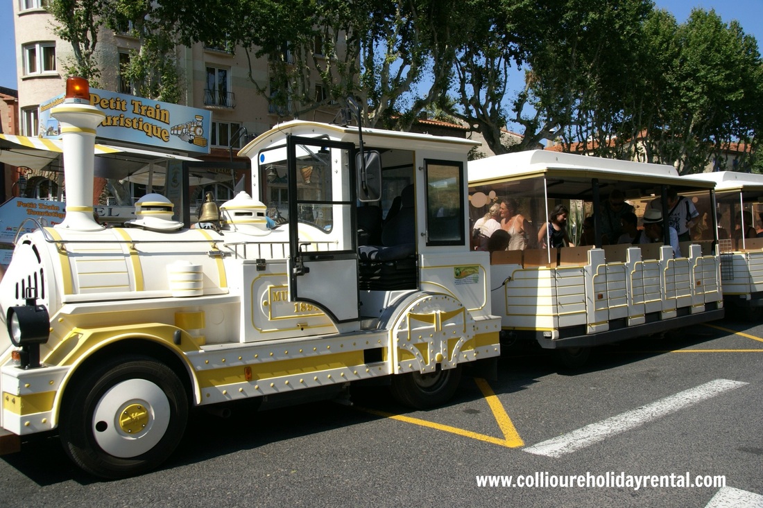 Tourist train in Collioure