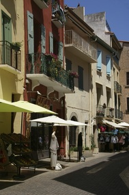 Quaint street in Old Town Collioure